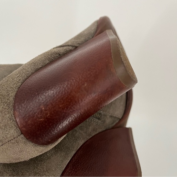 Kork Ease 7.5 Natalya Booties wedge Suede Taupe 0390 medium tan - Picture 10 of 12